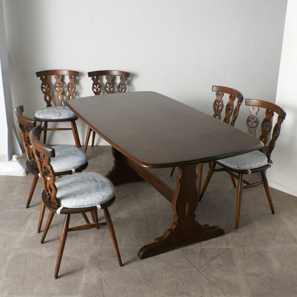 日本に IZ64689F★7点セット ERCOL ダイニングチェア ダイニングテーブル 英国 チェア シスルバック テーブル リフェクトリー オールドコロニアル 4人用 日本に IZ64689F★7点セット ERCOL ダイニングチェア ダイニングテーブル 英国 チェア シスルバック テーブル リフェクトリー オールドコロニアル 4人用