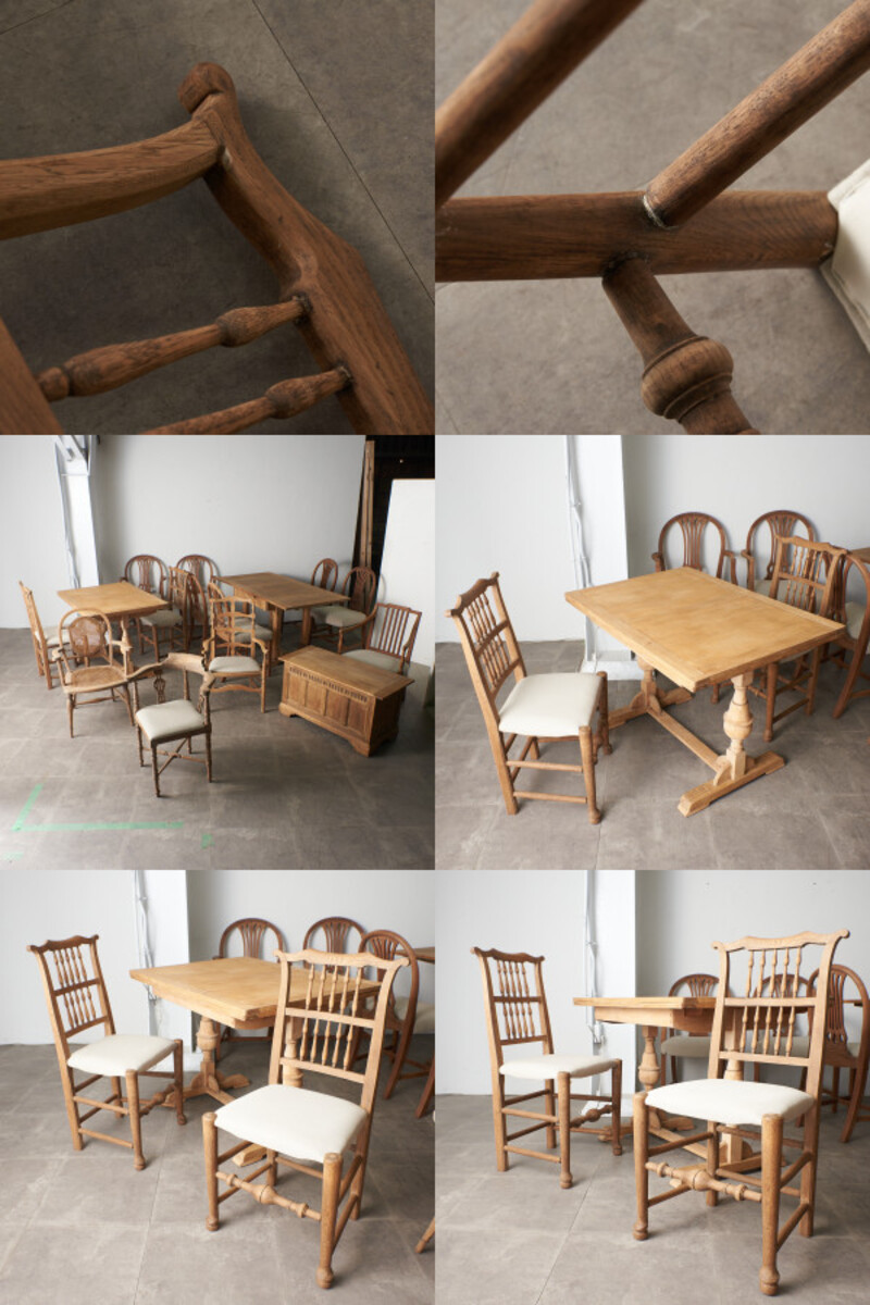 IZ53932F☆2脚セット 張替済 英国 アンティーク ダイニング IZ53932F☆2脚セット 張替済 英国 アンティーク ダイニング