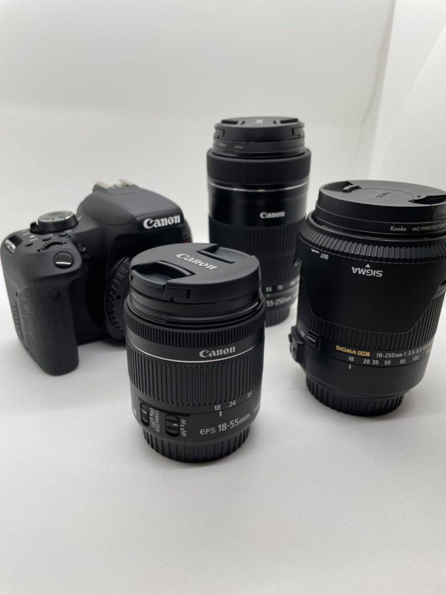 キヤノンEOS Kiss X9i ダブルズームキット　プラスSIGMA便利ズーム　すぐ使える 　美品中古　おまけ多数　　Canon デジタル一眼レフカメラ_画像2