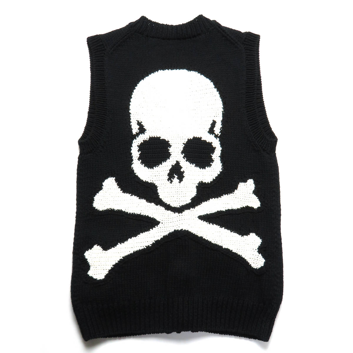  ultimate beautiful goods mastermind JAPAN master ma India big Skull reversible knitted the best piece Mark S size men's black free shipping 