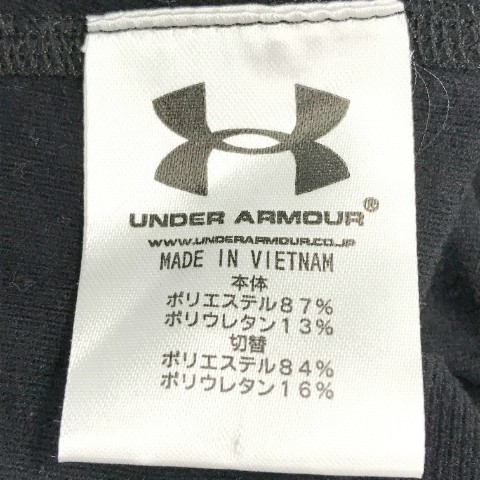 UNDER ARMOUR アンダーアーマー ハイネック 長袖 裏起毛 Tシャツ 総柄 ブラック系 XL [240001976070] ゴルフウェア メンズ_画像9