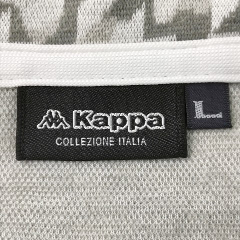 KAPPA GOLF(AW) カッパゴルフ ハーフジップ 長袖Tシャツ 千鳥柄 グレー系 L [240001981849] ゴルフウェア レディース_画像6