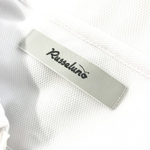 RUSSELUNO ラッセルノ RS-2020305 ハーフジップ半袖ポロシャツ　ルチャ刺繍 ホワイト系 4 [240001986263] ゴルフウェア メンズ_画像6
