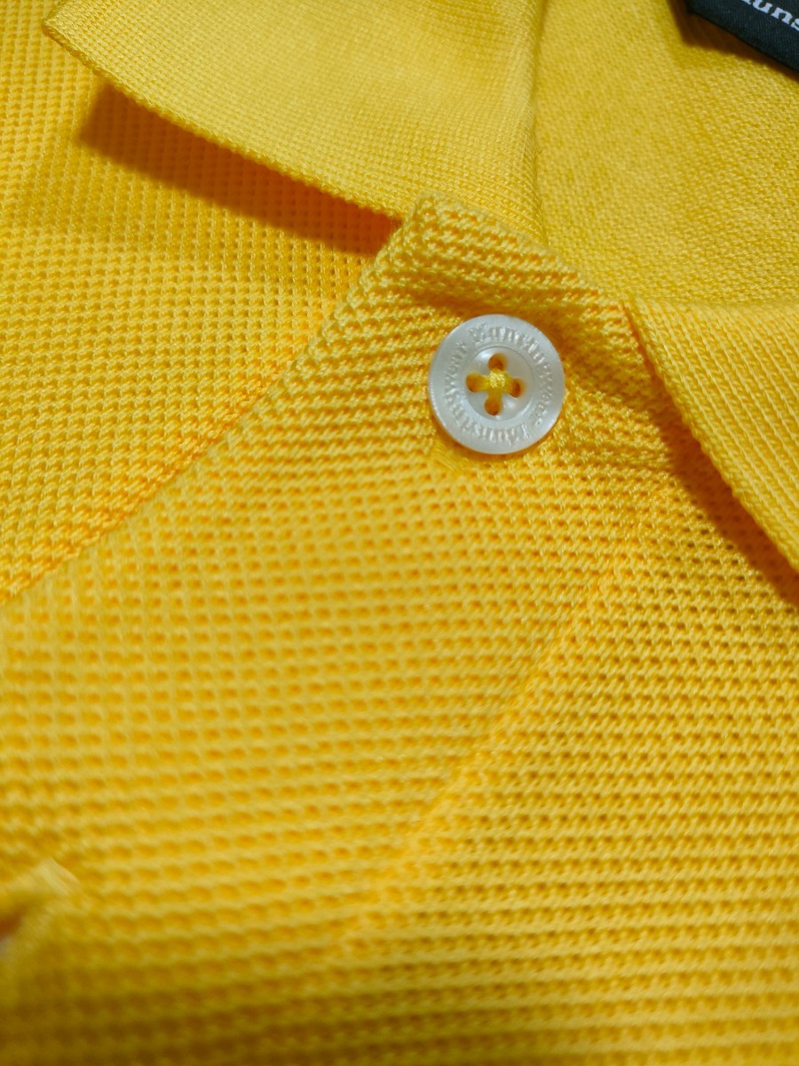 新品 定価11000 日本製 形状安定 Munsingwear マンシング 半袖 ポロシャツ S イエロー 黄色 東洋紡ミラクルケア メンズ OneThing_画像4