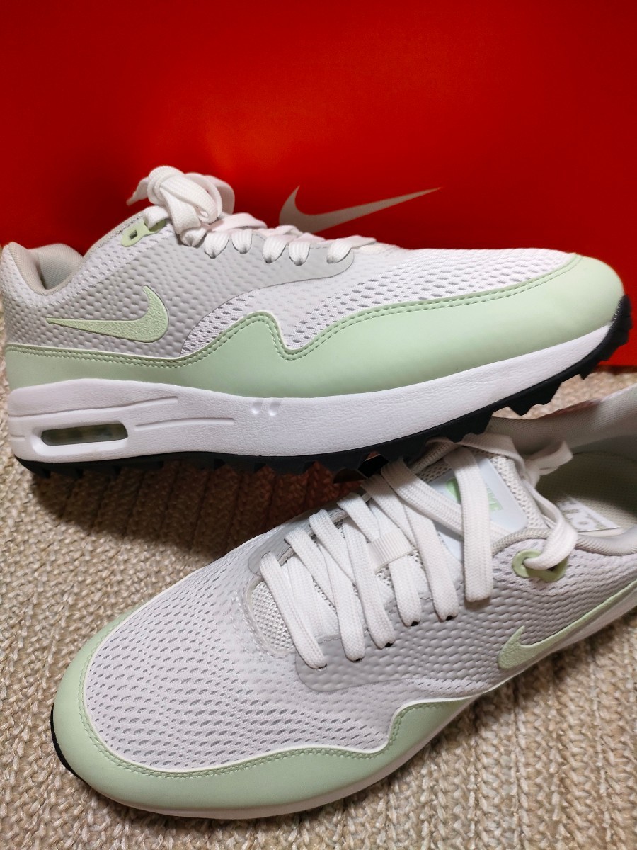 新品 未使用 NIKE GOLF AIR MAX 1 G 28cm ナイキ ゴルフシューズ エアマックス 固定式ゴムスパイク 白 ホワイト_画像1