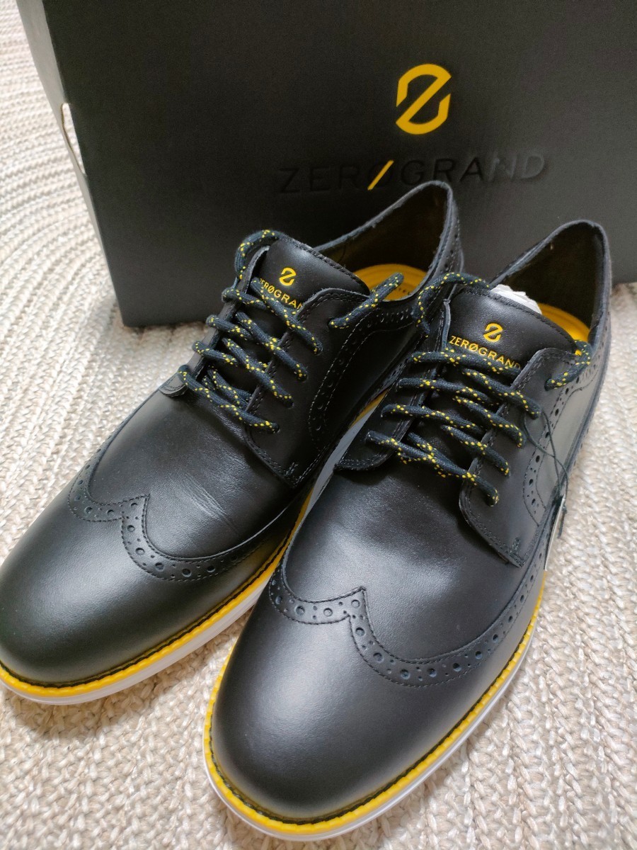  new goods regular price 36300 Cole Haan golf shoes Zero Grand Wing chip 26.5cm 9M waterproof black black men's COLE HAAN