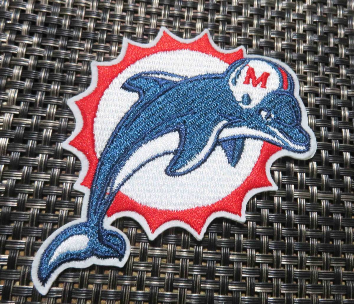  ◇イルカEG　ヘルメット◆新品　NFL　マイアミ・ドルフィンズ Miami Dolphins刺繍ワッペン◆アメフト　アメリカンフットボール　アメリカ