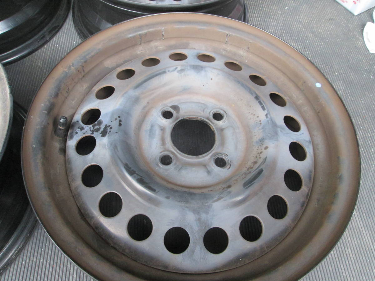     原文:日産 Z12 キューブ 純正 スチール 鉄 15x5.5J(+40)PCD100　4本 ティーダ ノート 売り切り、即決、小物同梱します。