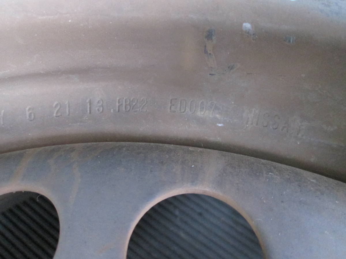     原文:日産 Z12 キューブ 純正 スチール 鉄 15x5.5J(+40)PCD100　4本 ティーダ ノート 売り切り、即決、小物同梱します。