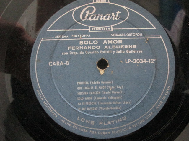 ☆試聴可/CUBA / キューバ / FERNANDO ALBUERNE / PANART 3034 / Osvaldo Estivil / Julio Gutierrez / 男性ボーカリスト / ボレロ /Bolero_画像4