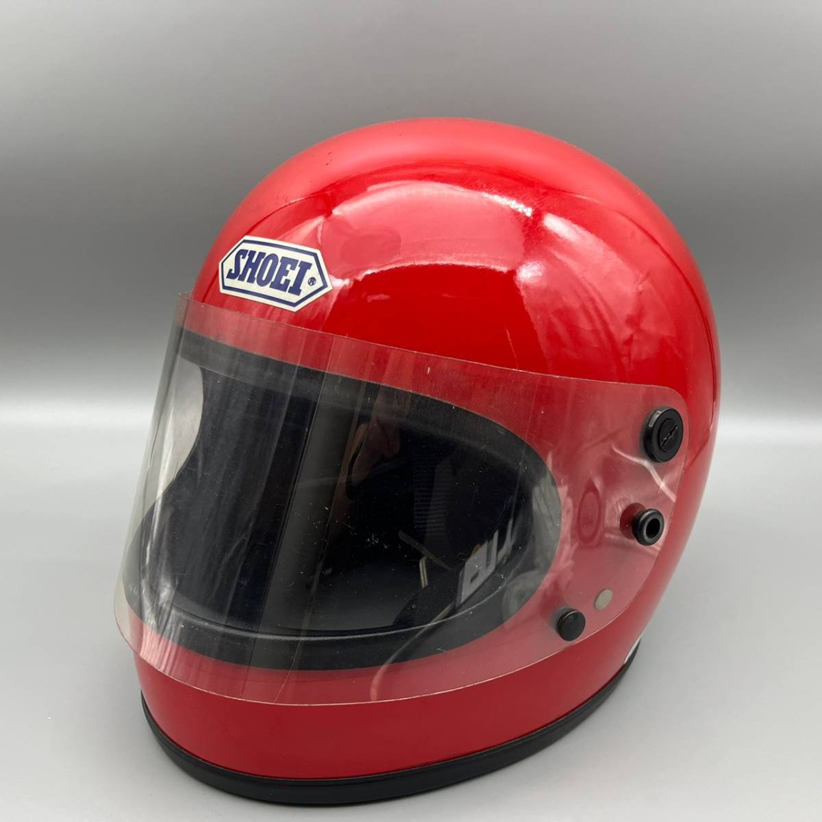 SHOEI ショウエイ 族ヘル ヘルメット 当時物 Mサイズ 赤 フルフェイス