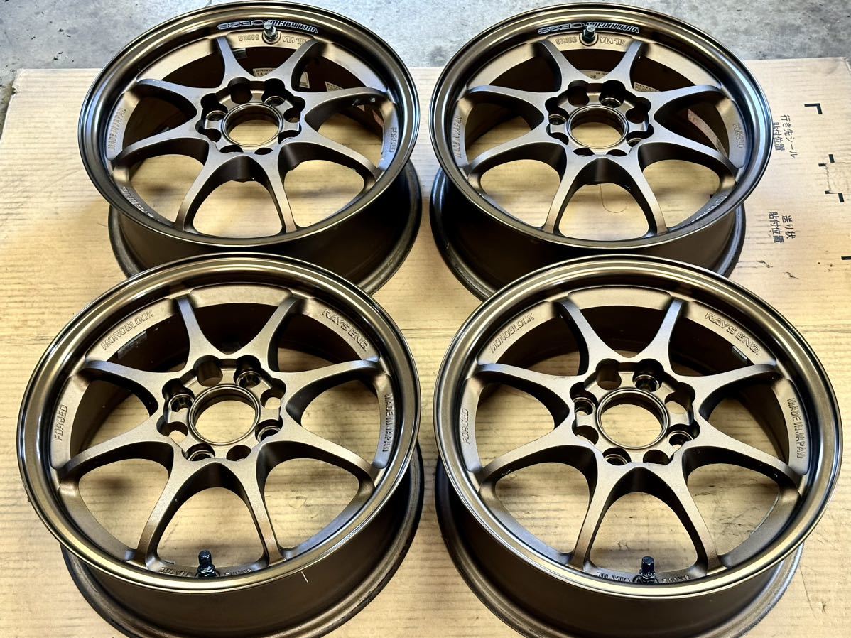 □RAYS レイズ ボルクレーシング CE28N 14インチ 5.5J +36 PCD100 4穴
