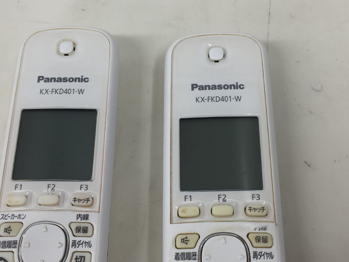 Panasonic cordless handset KX-FKD401-W secondhand goods 2 piece set pa Terry . lack of ( tube 2FB8-N16)