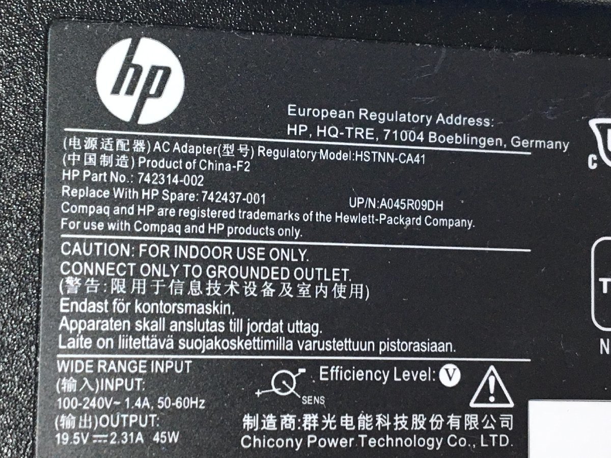 HP 純正ACアダプタ-　HSTNN-CA41　 19.5V　2.31A 　　5個セット　　中古品（管：2F-M）_画像2