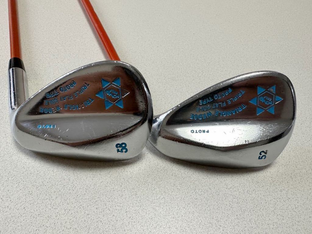 名器 KNS GOLF TRIANGLE WEDGE PROTO TYPE 52 58 2本セット クラブ工房 キナセ 三角ウエッジ プロトタイプ 販売終了品 レア 人気の画像1