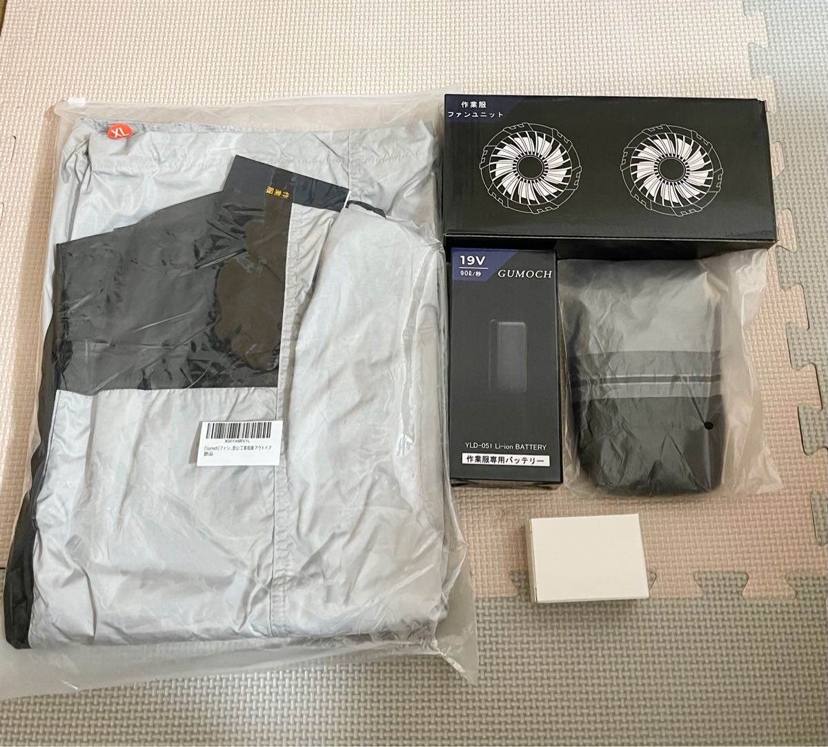 早割クーポン! ファン付き作業服 空調作業服 19V高電圧出力