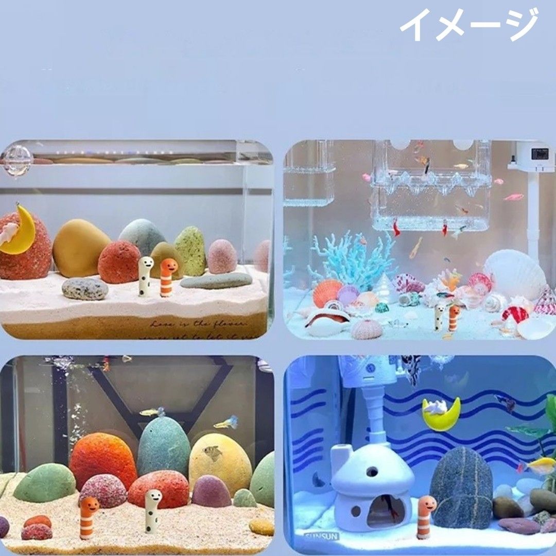 【ニシキアナゴ3体】アクアリウム オブジェ チンアナゴ 水槽 装飾 ガーデンイール 魚 ダイビング