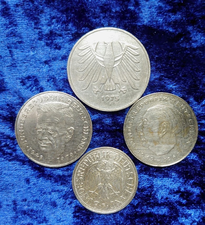 アンティークコイン☆旧貨幣ドイツマルクのセット 5マルク、2マルク2枚