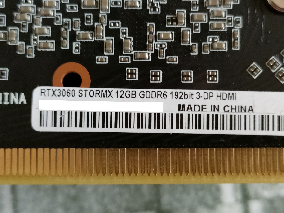 NVIDIA Palit GeForce RTX3060 12GB STORMX 【グラフィックボード