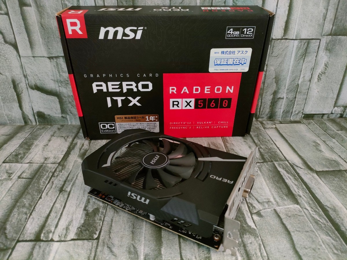 AMD MSI Radeon RX560 4GB AERO ITX OC 【グラフィックボード】(PCI