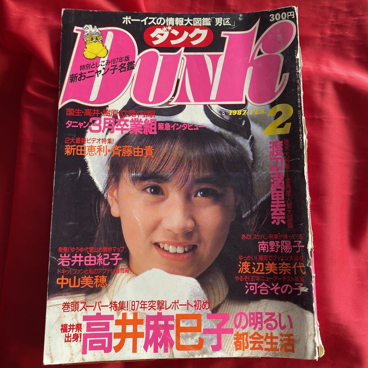 送料無料　中古アイドル雑誌　DUNK 男区　1987年2月号