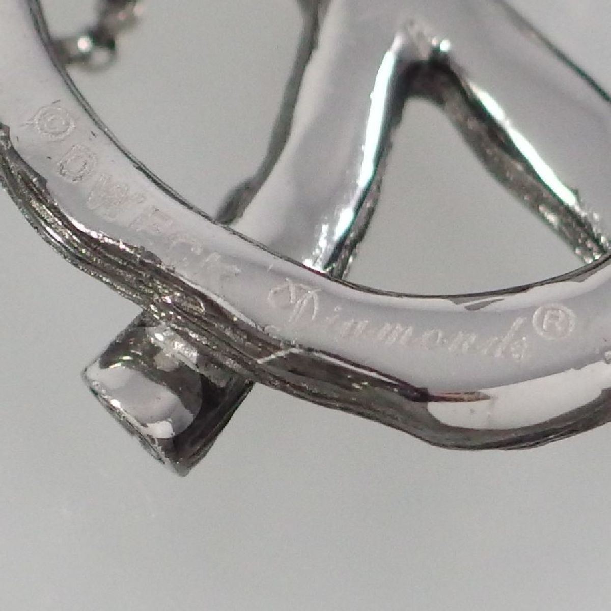 A9059*[STEPHEN DWECK]* ветка. Y знак type подвеска initial Diamonds бриллиант 925 sterling серебряный колье примерно 50.6.