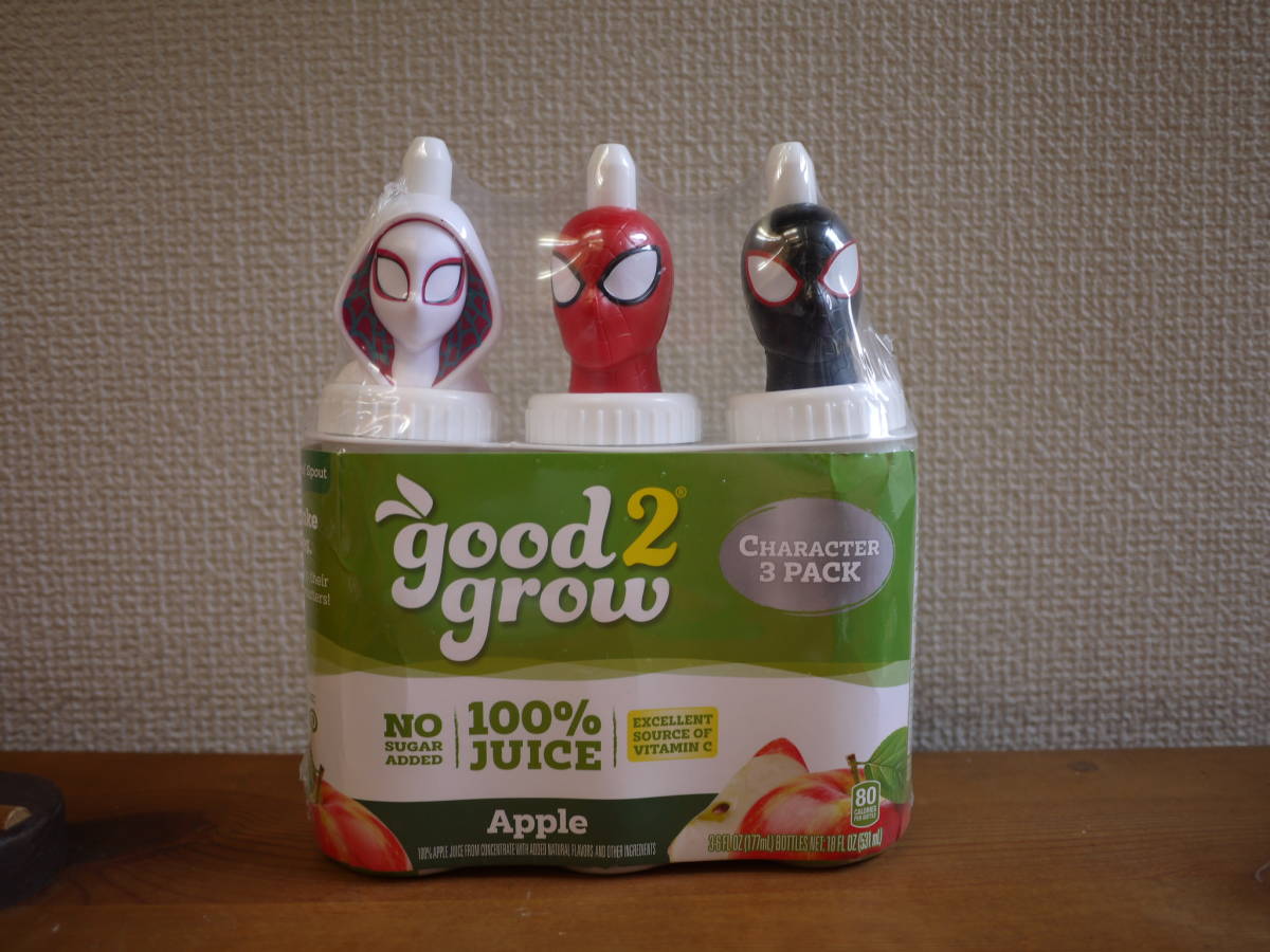 Sale/USA direct import / new / immediately *Good 2 grow* Spider-Man cap attaching ..100% juice 3 piece pack 