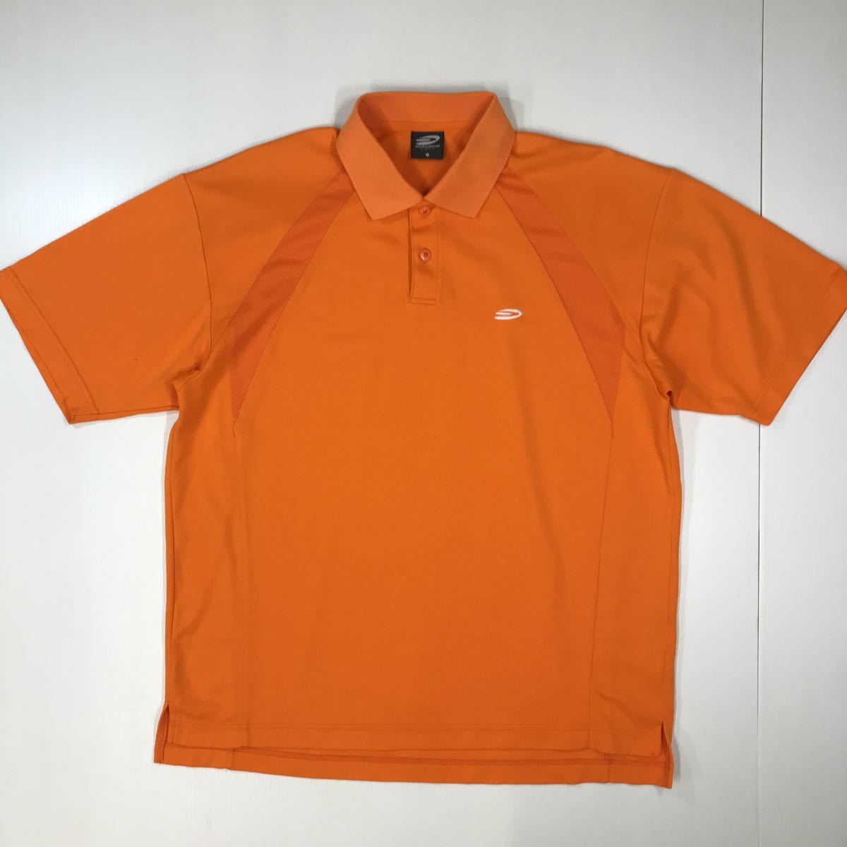 ● PARADISO GOLF パラディーソ 半袖 ポロシャツ メンズ Lサイズ ゴルフ ブリヂストン オレンジ 26-49aの画像1