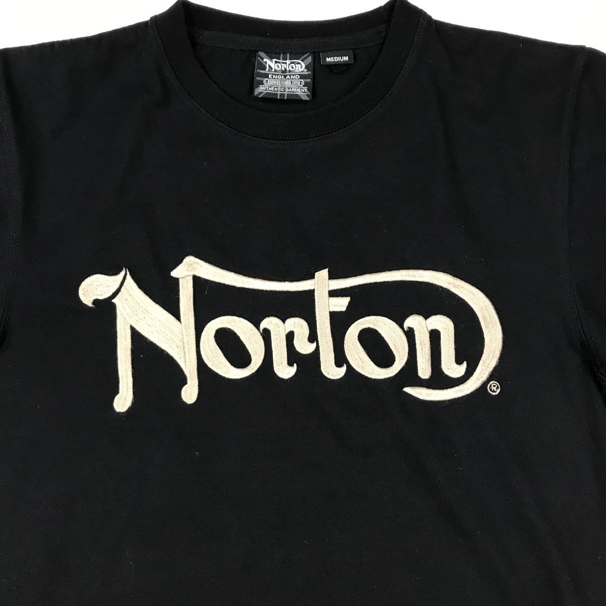 ● Norton ノートン　半袖 Tシャツ　メンズ　Mサイズ　バイカー　ブラック　26-62a_画像2