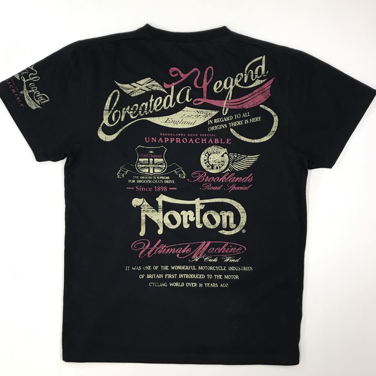 ● Norton ノートン　半袖 Tシャツ　メンズ　Mサイズ　バイカー　ブラック　26-62a_画像6