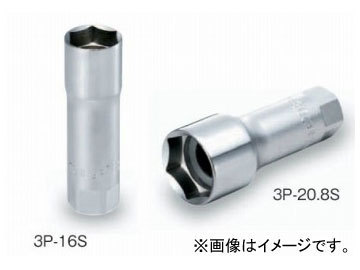 トネ/TONE 9.5mm（3/8”） プラグソケット（6角・マグネット付） 品番：3P-16S_画像1