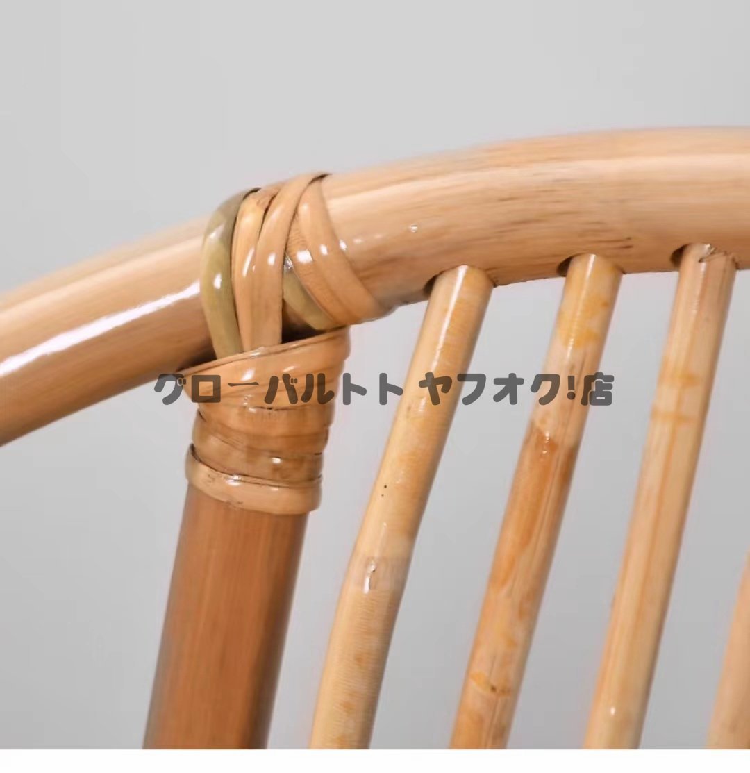超人気 背もたれチェア 手作り籐編椅子 アームチェア ラタン家具 ラタンチェア ラタン椅子 籐製イス 籐椅子 天然素材 おしゃれ S533_画像4