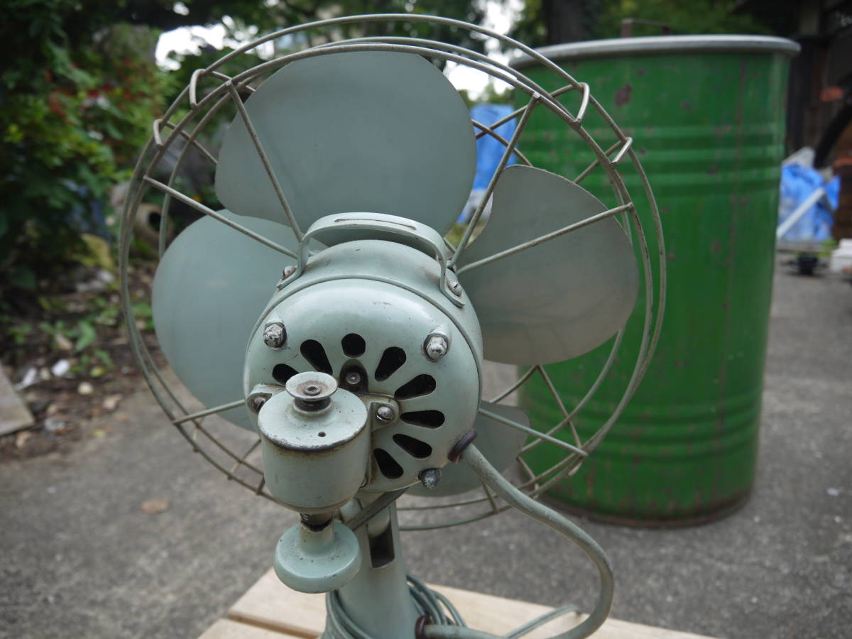 [3Ju18 circle P] Toshiba electric fan FAN-DIA Showa Retro antique yawing operation verification ending Shibaura rare brass antique Vintage 