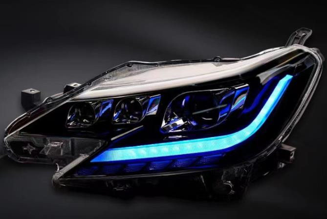 トヨタ マークX GRX130 GRX133 GRX135 中期 右ハンドル用 LEDヘッドランプ ヘッドライト流れるシャルウィンカー　外装カスタム　左右2点_画像3