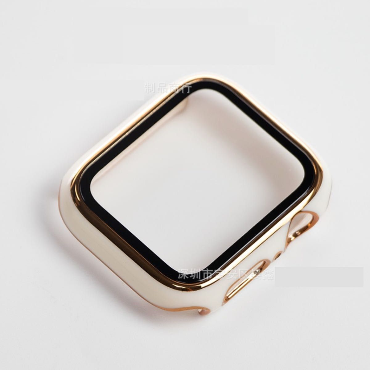 Apple Watch アップル ウォッチ プラスチック 文字盤 ケース カバー 45mm ホワイト+ゴールド｜PayPayフリマ