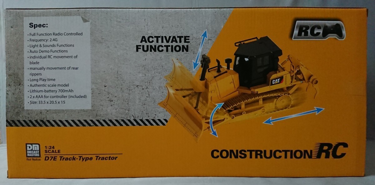 [ unopened ] die-cast master 1/24 RC CAT building machine series D7E Track-Type Tractor