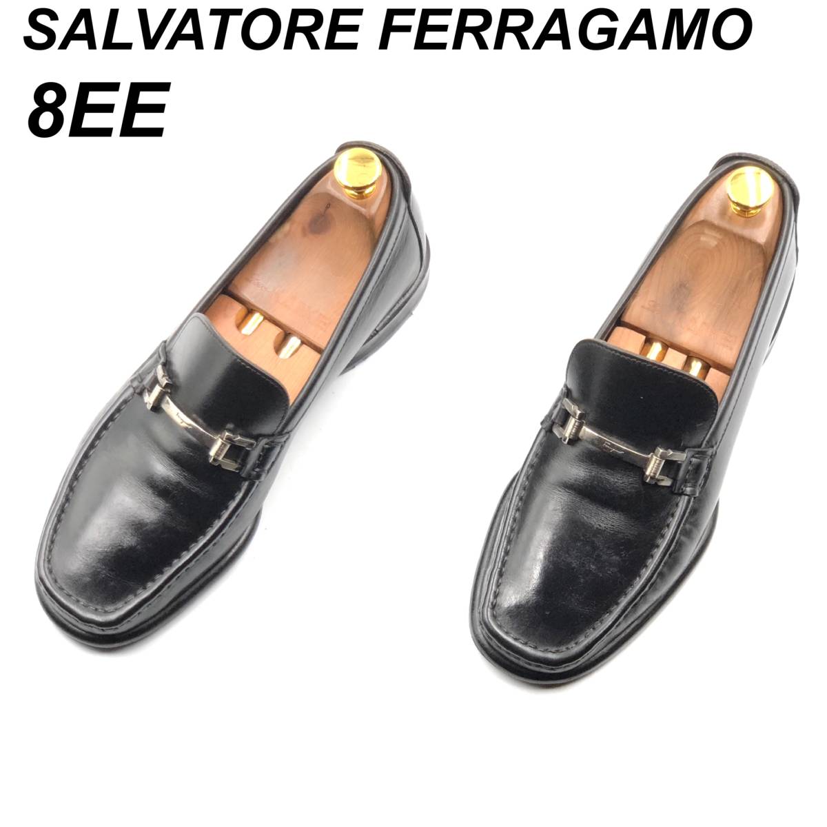 即決 SALVATORE FERRAGAMO フェラガモ 26m 8EE メンズ レザーシューズ