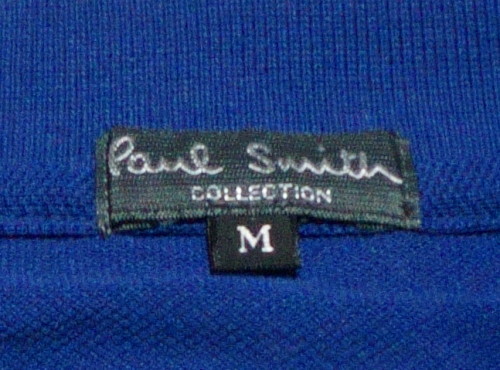 [未使用] ポールスミス・コレクション Paul Smith COLECTION ポロシャツ 変わりボタン ブルー_画像4