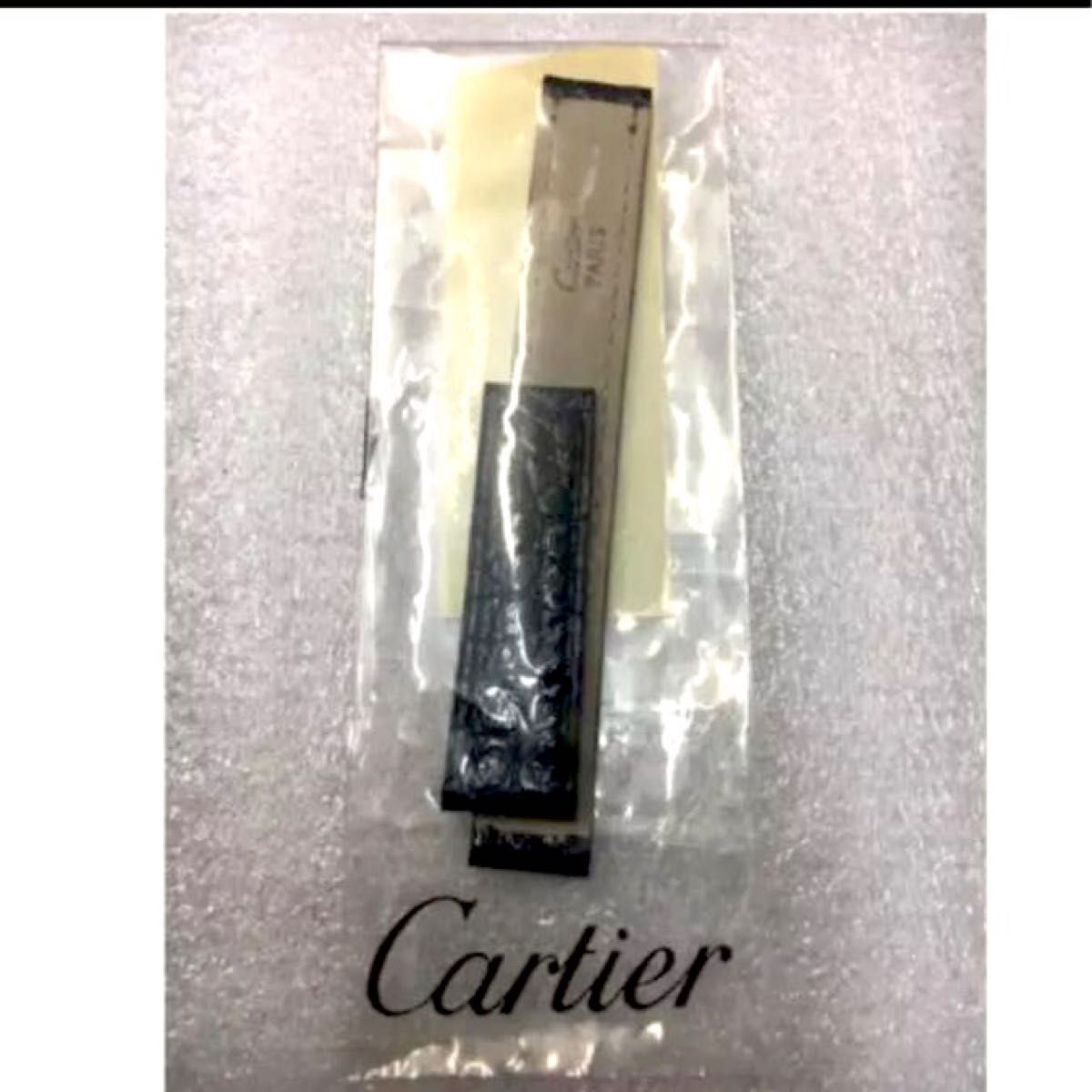 新品 正規 カルティエ Cartier 腕時計 クロコ ベルト ブラック