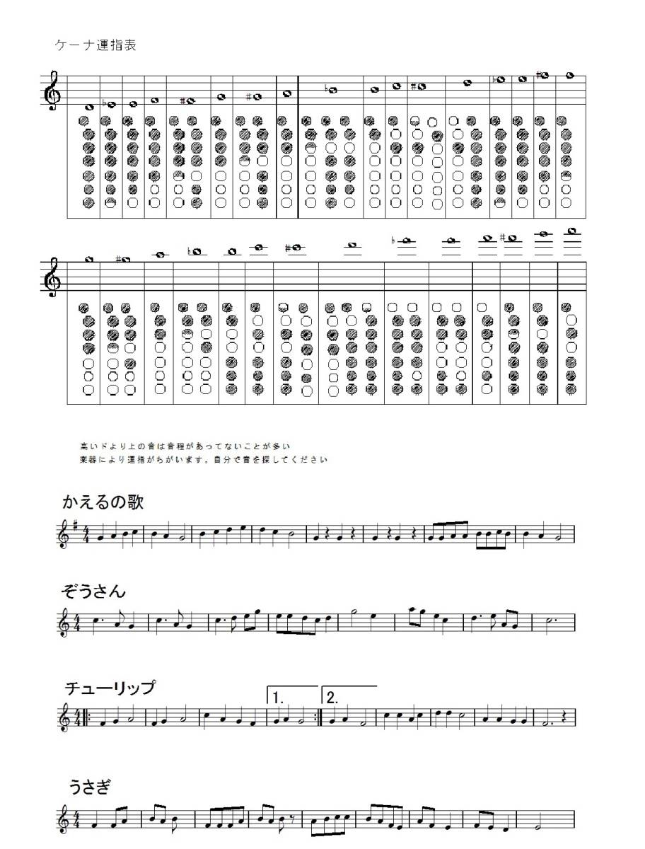 F管ケーナ29 Sax運指、他の木管楽器と持ち替えに最適 Key Eb Quena29 sax fingering_画像10