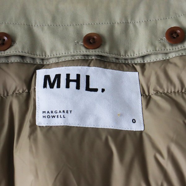 MHL. エムエイチエル マーガレットハウエル コットン ダウンライナー付 ステンカラーコート 0/ベージュ【2400013340243】_画像10