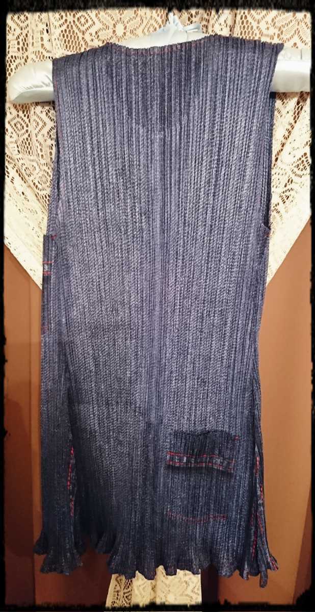 数量限定】 イッセイミヤケ☆プリーツプリーズsize3/M-L☆デニム