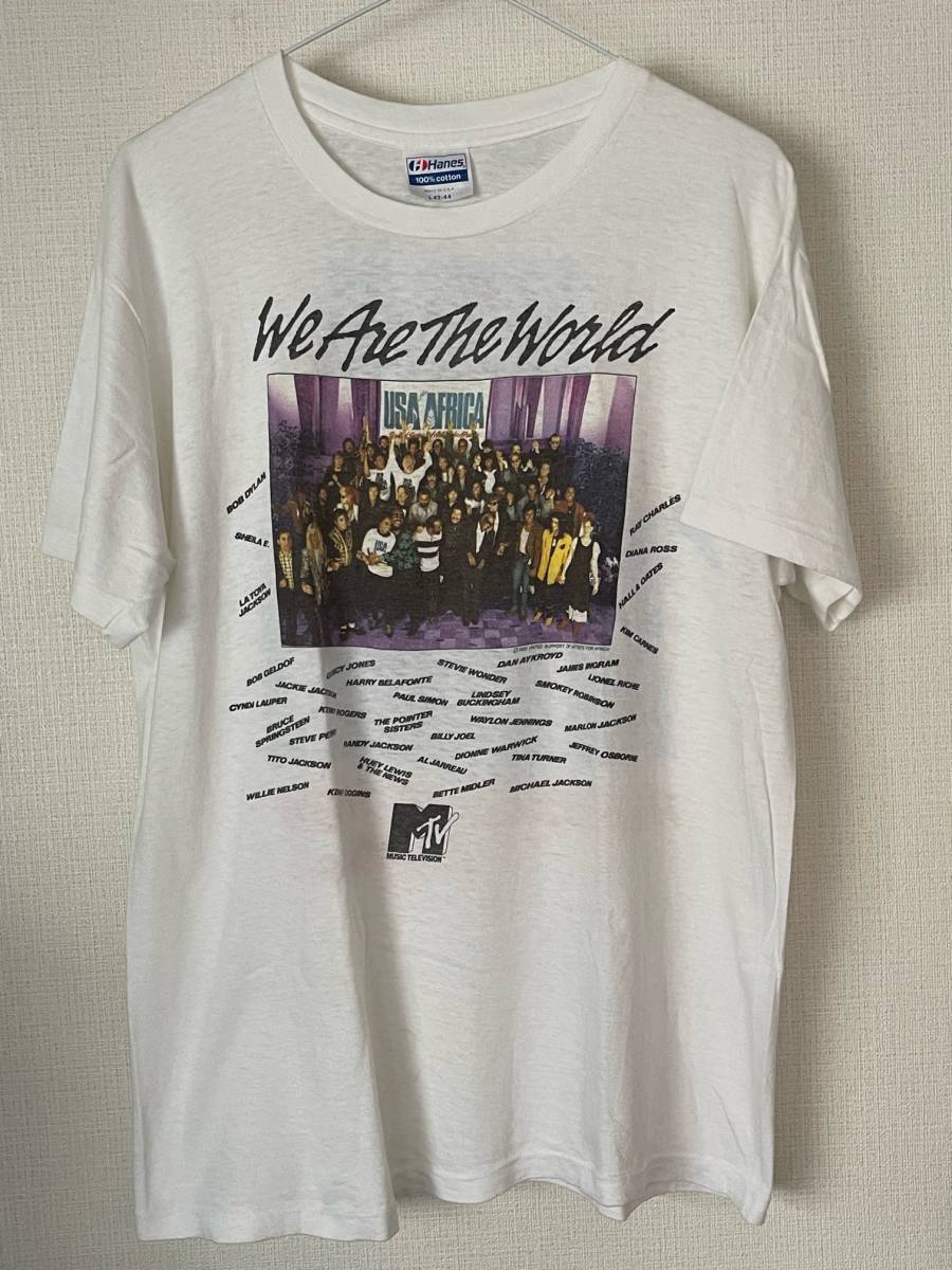 80s VINTAGE WE ARE THE WORLD Tシャツ USA FOR AFRICA MOTOWN Michael Jackson マイケルジャクソン Madonna WU-TANG 2PAC MTV 菅田将暉