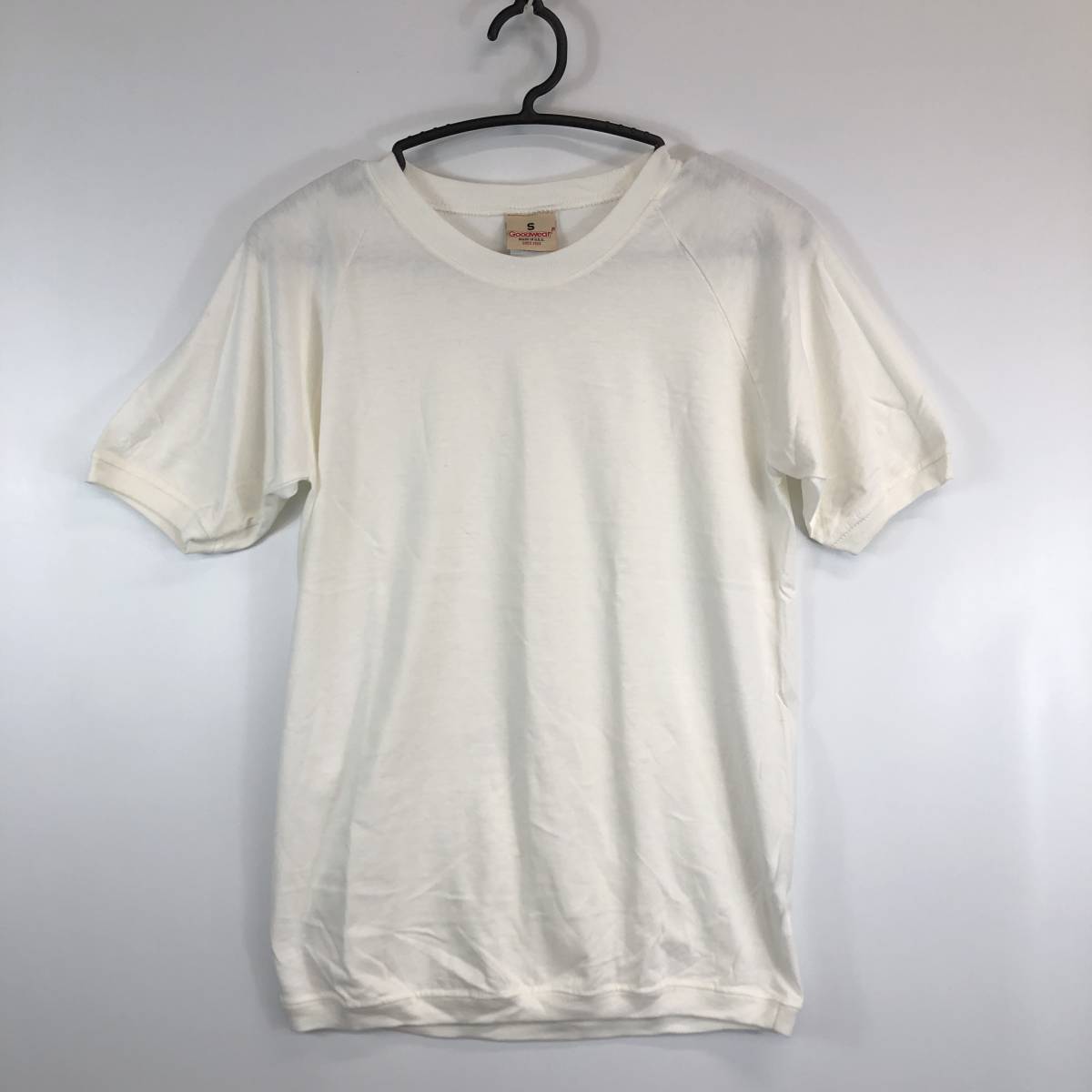 USA製 グッドウェア Goodwear 半袖Tシャツ ホワイト コットン 50% バンブー 50% Sサイズ②の画像1