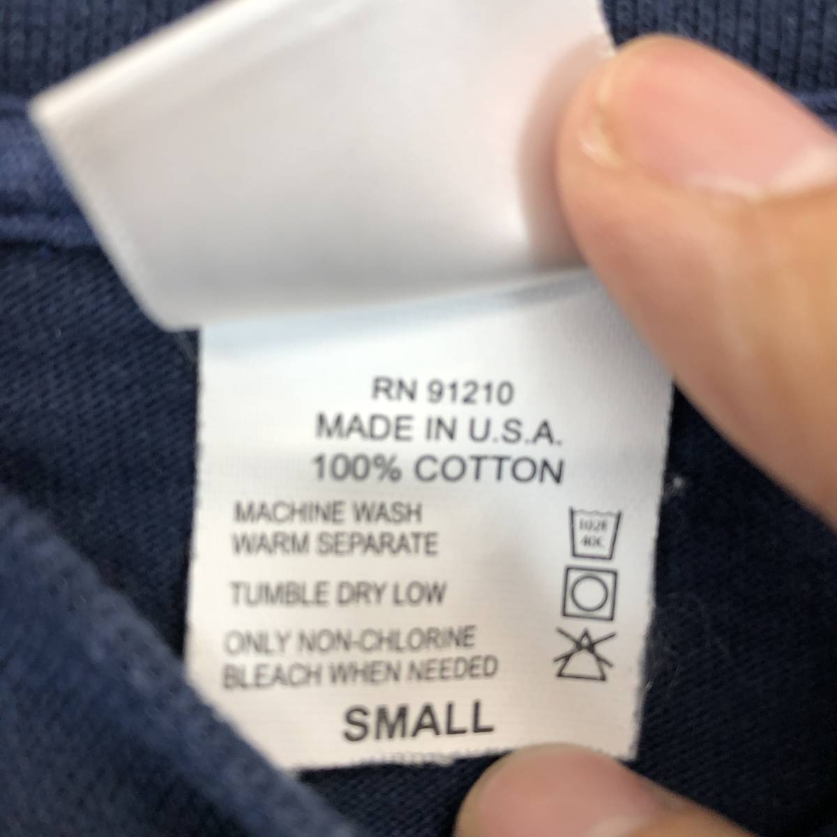 USA製 キャンバー CAMBER ポケットTシャツ ダークネイビー Sサイズ コットン100_画像5