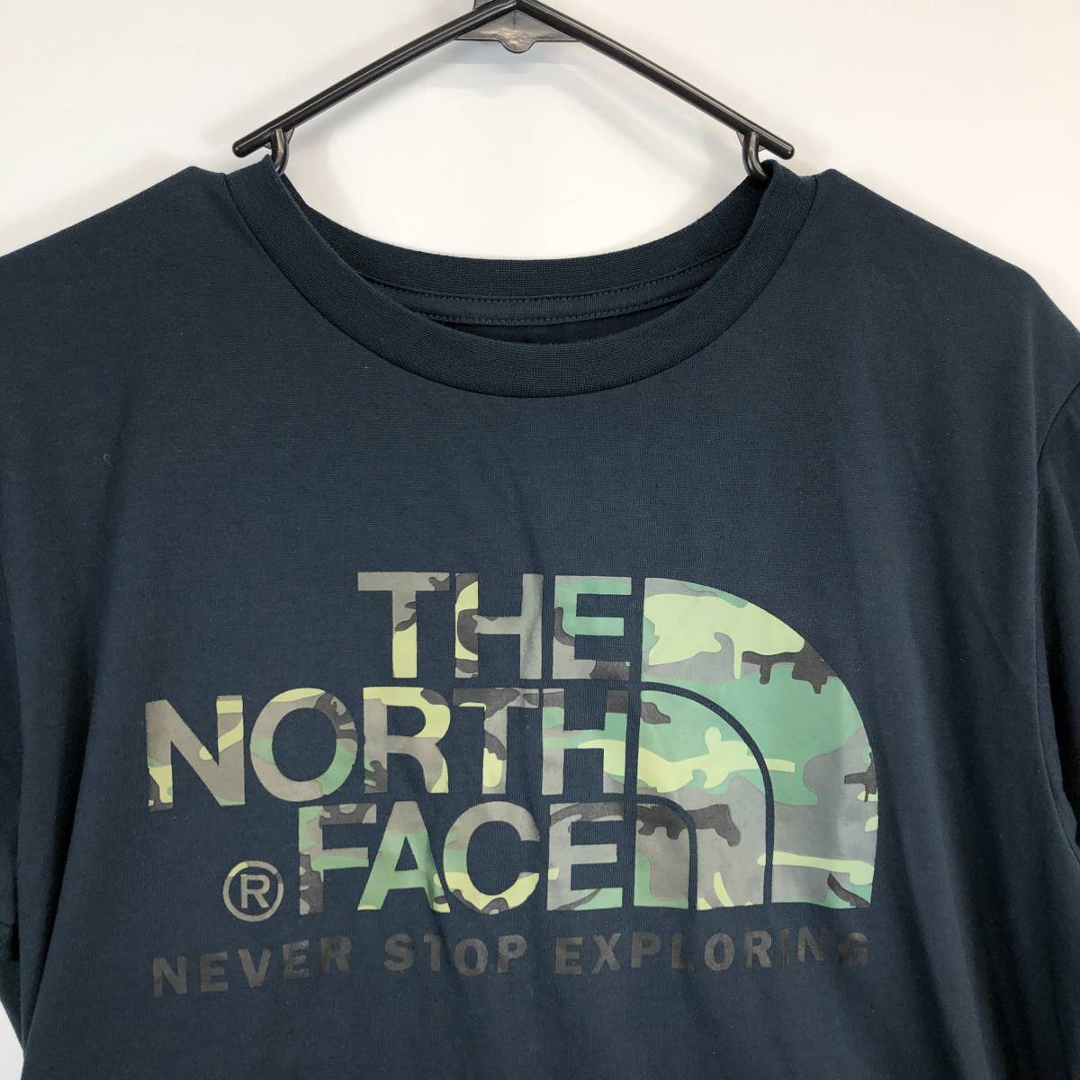 The North Face ノースフェイス 半袖Tシャツ ネイビー Sサイズ S/S CAMOUFLALGT NT31622