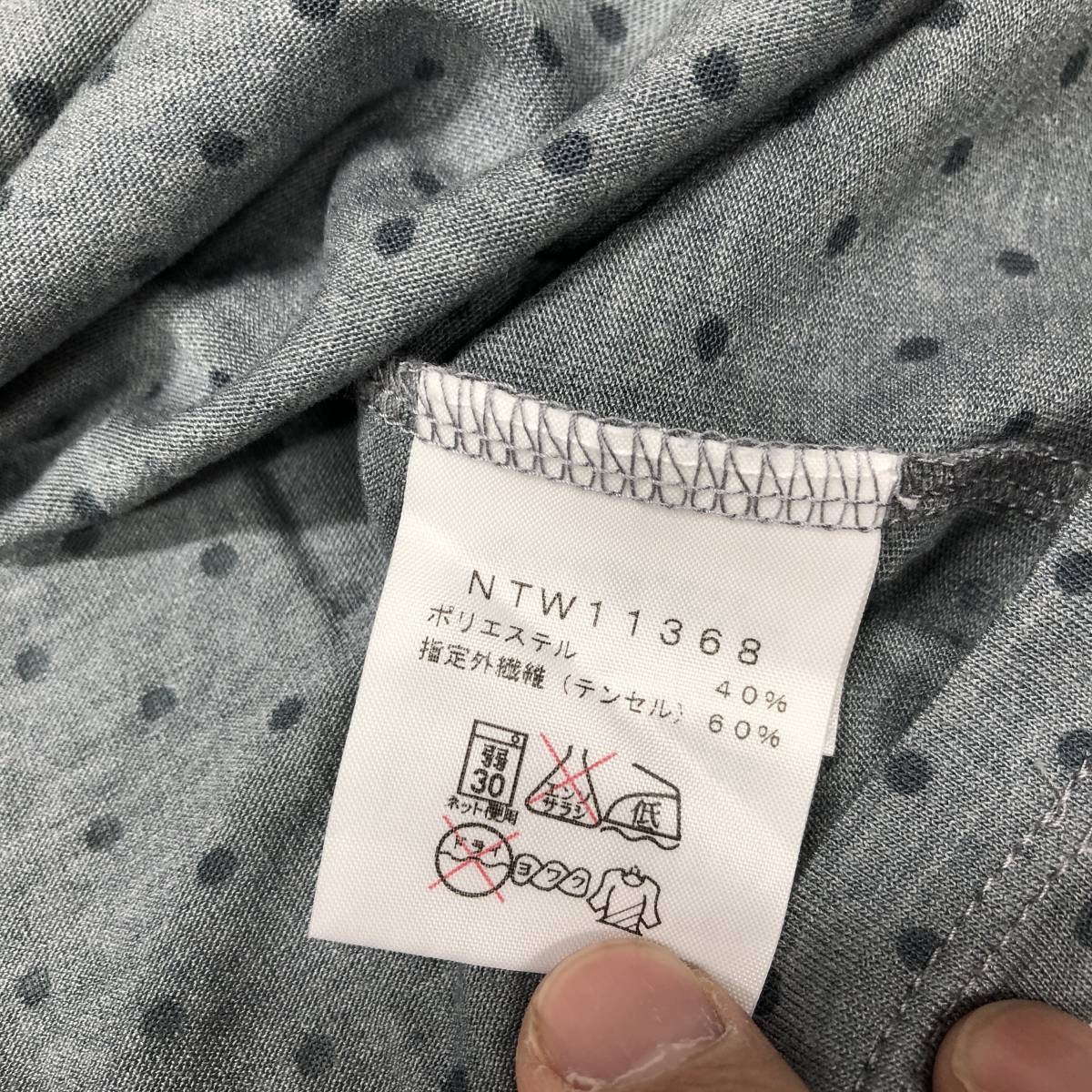 THE NORTH FACE ノースフェイス Tシャツ ショートスリーブオパールドットクルー NTW11368 グレー Sサイズ