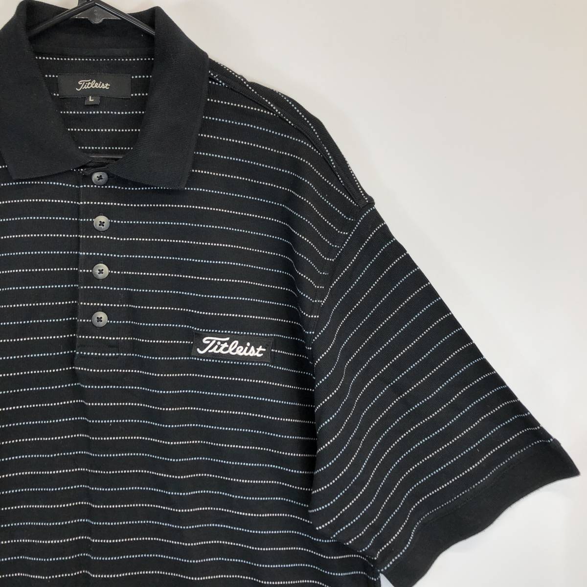 Titleist Titleist короткий рукав Golf рубашка-поло черный L размер хлопок 