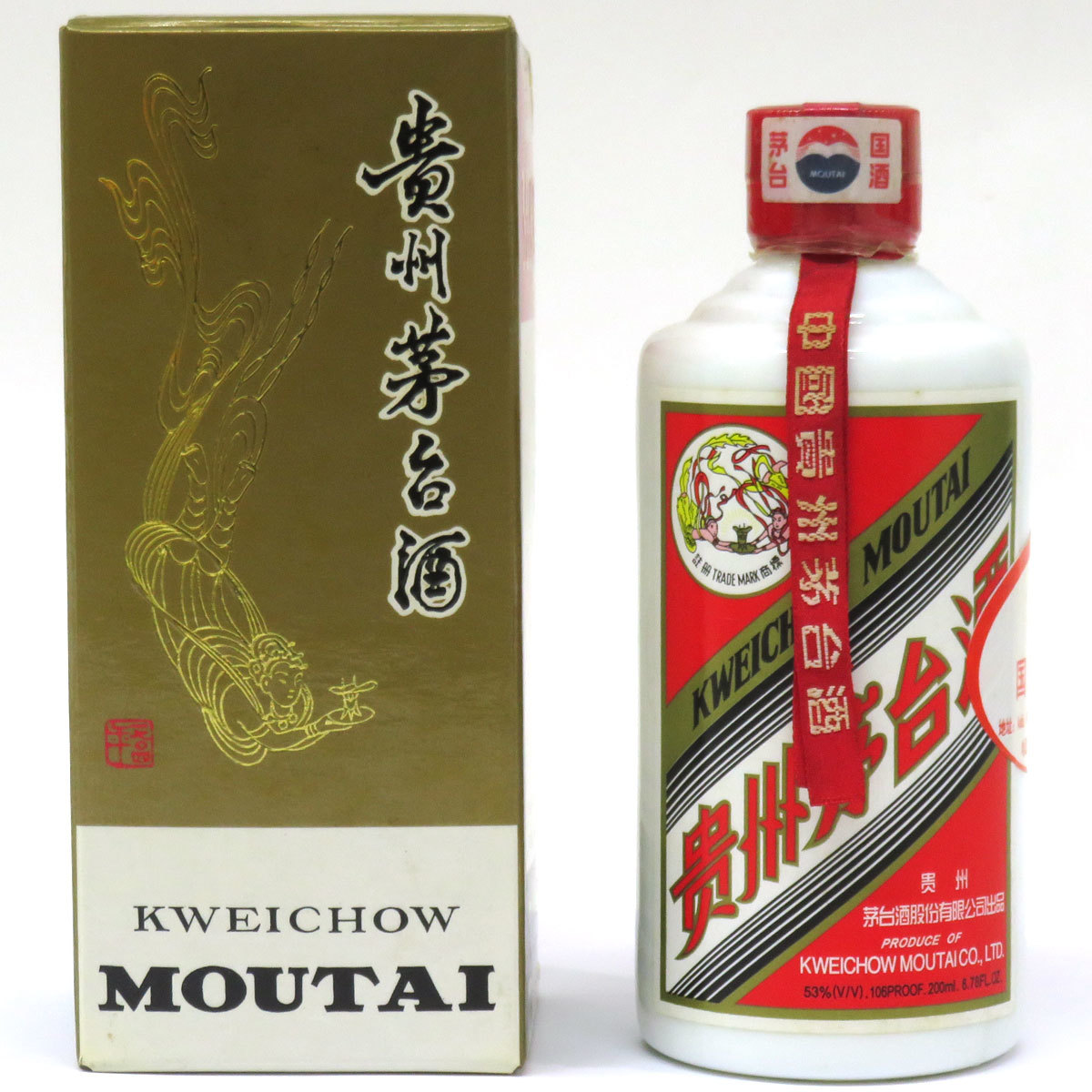 貴州茅台酒/MOUTAI KWEICHOW】マオタイ酒 天女ラベル 白酒 中国酒 200ml 53% 古酒/未開栓