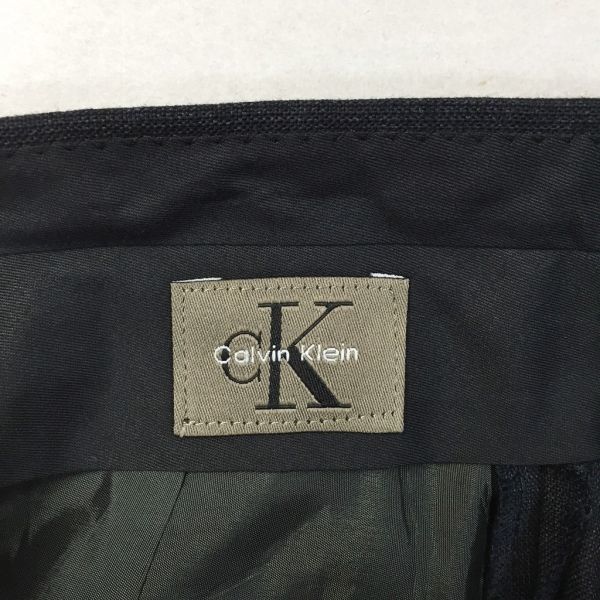 ◆新品◆お洒落な逸品◆Calvin klein/カルバンクライン スラックス パンツ ウール100％ ブラック メンズ ダークグレー 29 K34 ｃ2666_画像5